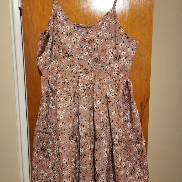 Floral Print Ruffle Hem Cami Dress - Picture 2 of 5